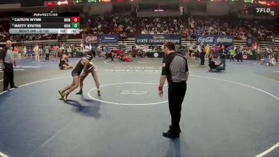 G 132 lbs 5th Place Match - Caitlyn Wynn, Baton Rouge Girls vs Matty Stutes, Acadiana Girls