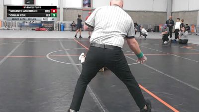 80 lbs Cons. Quarters - Collin Cox, Warden Elite Wrestling vs Graesyn Anderson, Roseburg Mat Club /Umpqua Valley Wrestling Associaction
