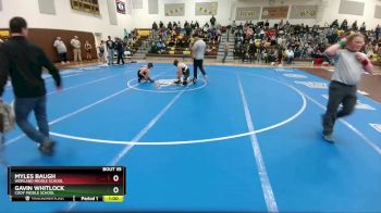 105 lbs Champ. Round 1 - Myles Baugh, Worland Middle School vs Gavin Whitlock, Cody Middle School