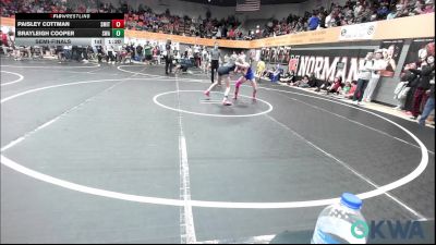 115 lbs Semifinal - Paisley Cottman, Smith Wrestling Academy vs BRAYLEIGH COOPER, Shelton Wrestling Academy