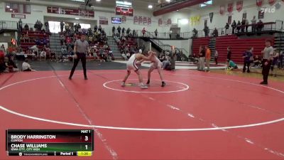 126 lbs 1st Place Match - Chase Williams, Iowa City, City High vs Brody Harrington, Clinton