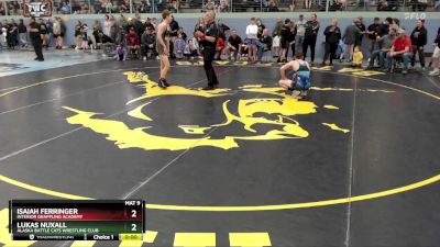 130 lbs Semifinal - Isaiah Ferringer, Interior Grappling Academy vs Lukas Nuxall, Alaska Battle Cats Wrestling Club