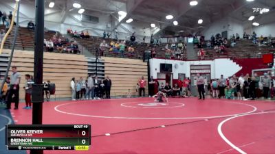 54-59 lbs Semifinal - Brennon Hall, Greentown WC vs Oliver Keever, Shelbyville WC