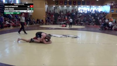 149 lbs Cons. Round 3 - Kale Leymaster, Coe vs Otto Reese, North Iowa Area Community College