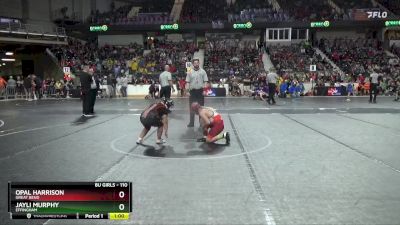 110 lbs Quarterfinal - Jayli Murphy, Effingham vs Opal Harrison, Great Bend