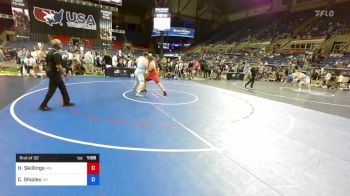 285 lbs Rnd Of 32 - Hayden Skillings, Minnesota vs Clayton Shipley, Ohio