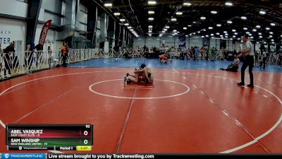 92 lbs Rd# 5- 3:45pm Friday Final Pool - Sam Winship, New England United vs Abel Vasquez, East Coast Elite