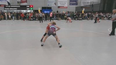 110 lbs Cons. Rd Of 32 - Kiara Minjarez, Maw vs Kylie Kinserdahl, Excel Wrestling
