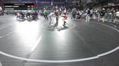 120 lbs Round Of 32 - Anthony Liggeri, Red Nose vs Lucas Ruiz, Old Bridge