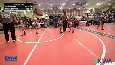 66 lbs Rr Rnd 5 - Beau Barrett, Black Fox Wrestling Club vs Haze Mashburn, Collinsville Cardinal Youth Wrestling