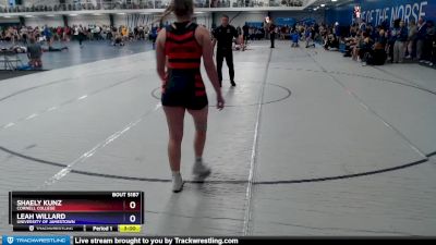 160 lbs Cons. Round 2 - Shaely Kunz, Cornell College vs Leah Willard, University Of Jamestown