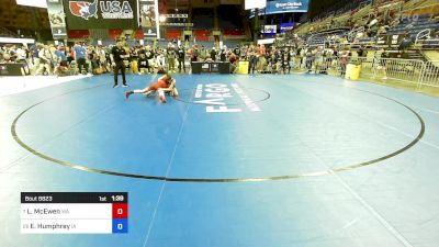 100 lbs Rnd Of 32 - Lazarus McEwen, WA vs Ethan Humphrey, IA