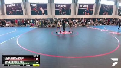 90 lbs Semifinal - Layton Urbanczyk, Liberty Hill Wrestling Club vs Stryder Houghton, Hill Country Wildcats Wrestling Club