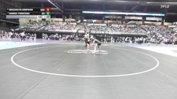120 lbs Champ. Round 1 - Kinsey Fireoved, Basehor-Linwood HS vs Brooklyn Simpson, Goddard HS