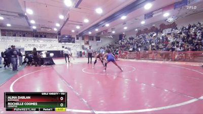 110 lbs Cons. Semi - Rochelle Coomes, Cerritos vs Alina Dablan, Buchanan