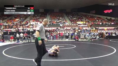 106 lbs Cons. Round 2 - Luke Owen, Circle vs Tanner Bolt, Santa Fe Trail Hs