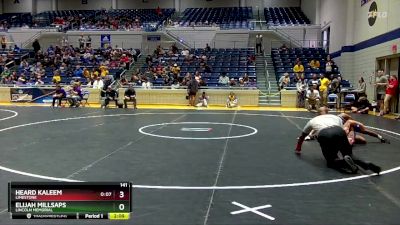 141 lbs Cons. Round 2 - Heard Kaleem, Limestone vs Elijah Millsaps, Lincoln Memorial