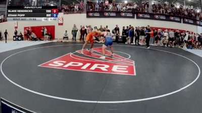 79 kg Cons. Round 2 - Blake Hendricks, The Charleston Wrestling Club vs Ethan Popp, Boilermaker RTC