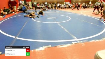 96 lbs Rr Rnd 2 - Bentley Sutton, Vinita Kids Wrestling vs Gabriel Thorpe, Owasso Takedown Club