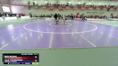 117 A Champ. Round 1 - Kaije Youngstrom, Wisconsin-Ohskosh vs Irma Retano, Eastern Oregon University