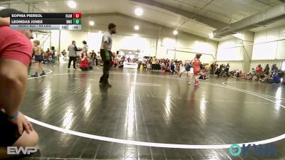 66 lbs Consi Of 4 - Sophia Piersol, Claremore Wrestling Club vs Leonidas Jones, Bartlesville Wrestling Club