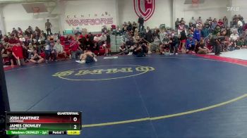 132 lbs Quarterfinal - JAMES CROWLEY, North Sevier vs Josh Martinez, Cedaredge