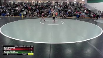 80 lbs Semifinal - Blake Tuttle, Unaffiliated vs Wyler Allen, Lions Wrestling Academy