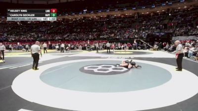 130 lbs Semis - Carolyn Geckler, Mass. Perry vs Kelsey King, Lak. West