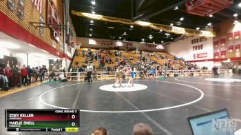 105 lbs Cons. Round 2 - Maelie Snell, Pinedale vs Zoey Keller, Shoshoni