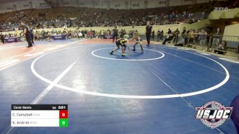 58 lbs Consolation - Chattan Campbell, Clearwater Youth Wrestling Club vs Keo Andrist, ReZults Wrestling