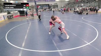 Junior Boys - 215 lbs Cons. Round 4 - Julian Burgett, Fishers Wrestling Club vs Layne O'Neil, WOW Wrestling Club