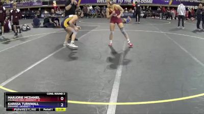 117 lbs 2nd Wrestleback (16 Team) - Marjorie McDaniel, Colorado Mesa University vs Karissa Turnwall, Emmanuel University