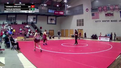 207 lbs Champ. Round 1 - Isabeau Shalack, Colorado Mesa University vs Natalie Espinoza, Schreiner University