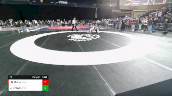 77 lbs Champ. Round 1 - Noxx Briner, Blaine Barracudas Wrestling Club vs Josiah Brown, UP Vikings Wrestling Club