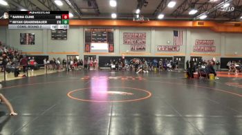 120 lbs Cons. Round 2 - Sarina Cline, Burlington vs Miyah Grabenbauer, South Tama