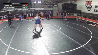 120 lbs Cons. Sub-quarters - Lyla Layson, Nevada vs Alexa Marshall, Utah