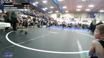 55 lbs 5th Place - Kayden Bass, Grove Takedown Club vs Barrett Hembree, Wyandotte Youth Wrestling