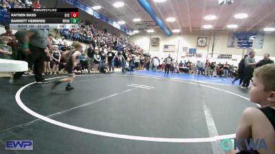 55 lbs 5th Place - Kayden Bass, Grove Takedown Club vs Barrett Hembree, Wyandotte Youth Wrestling