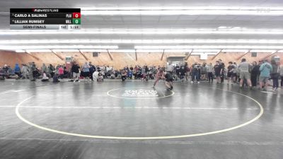 125 lbs Semifinal - Carlo A Salinas, Plains vs Lillian Rumsey, Williamsport
