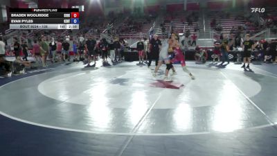 144 lbs Cons. Round 2 - Braden Woolridge, Saint Xavier High School Wrestling vs Evan Pyles, Kentucky