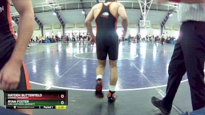 149 lbs Cons. Semi - Ryan Foster, Ohio Northern Univerity vs Hayden Butterfield, Gannon University