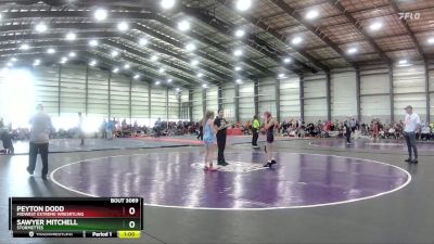 90 lbs Quarterfinal - Peyton Dodd, Midwest Extreme Wresrtling vs Sawyer Mitchell, STORMETTES