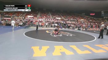 235 lbs 5th Place Match - Madison Zeller, Lindsborg-Smoky Valley HS vs Chloe Pope, Girard HS