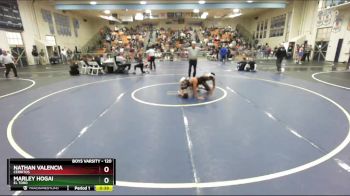 120 lbs Cons. Round 5 - Marley Hogai, El Toro vs Nathan Valencia, Cerritos