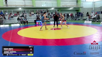 69kg 5th Place Match - Noah Remy, Prince Albert WC vs Simrin Narwal, Independent WC