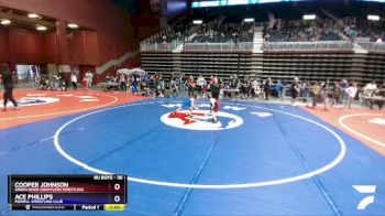 56 lbs Cons. Round 4 - Cooper Johnson, Green River Grapplers Wrestling vs Ace Phillips, Powell Wrestling Club