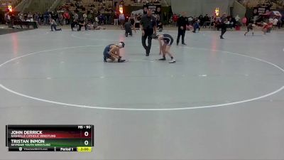 90 lbs Cons. Round 1 - Tristan Inmon, Seymour Youth Wrestling vs John Derrick, Nashville Catholic Wrestling