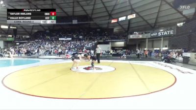 Girls 4A 120 lbs Cons. Round 2 - Taylor Knilans, Union (Girls) vs Halle Boyland, Lake Stevens (Girls)