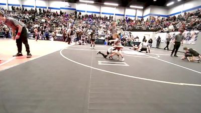 49 lbs Round Of 16 - Cashin Flying Out, Mustang Bronco Wrestling Club vs Arielle Wylie, Tuttle Wrestling Club