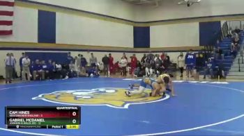 149 lbs Quarters & Wb (16 Team) - Cam Hines, Western New England vs Gabriel McDaniel, Johnson & Wales (RI)